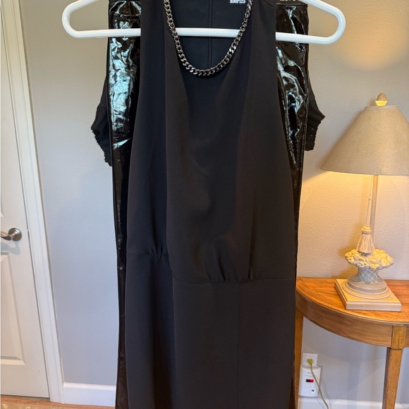 NWT The Kooples T-back crepe dress w/chain detail - FR 4 (US 10) - $345 MSRP - Picture 4 of 5
